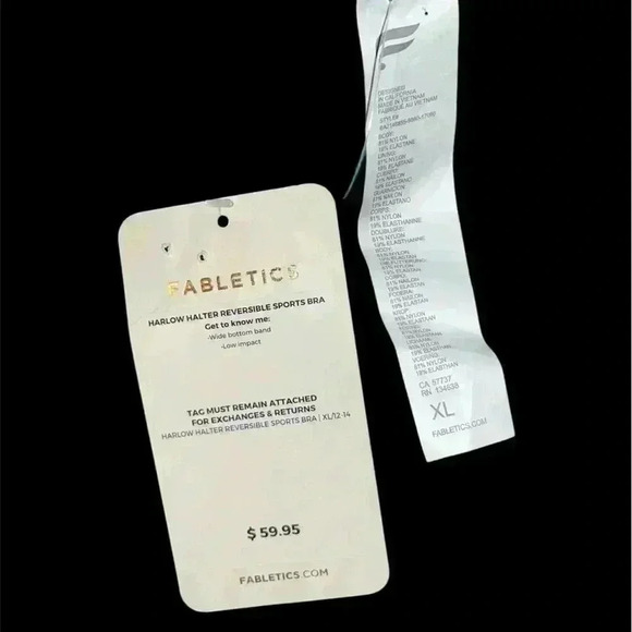 NWT Fabletics Harlow Halter Reversible Sports Bra Size XL - Picture 3 of 3